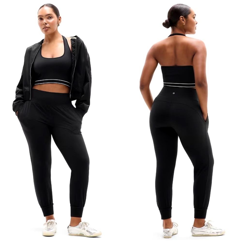Athleta salutation high rise jogger black medium
